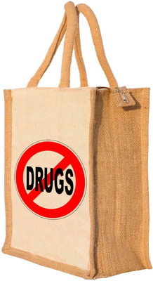 

Nisol® No Drugs Waterproof Lunch Bag(Beige, 12 inch)