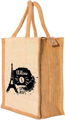 

Nisol® Welcome to Paris Waterproof Lunch Bag(Beige, 12 inch)