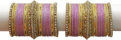 Muchmore Alloy Gold-plated Bangle Set(Pack of 2)