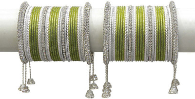 Muchmore Alloy Gold-plated Bangle Set(Pack of 2)