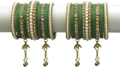 Muchmore Alloy Gold-plated Bangle Set(Pack of 2)