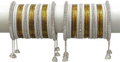 Muchmore Alloy Gold-plated Bangle Set(Pack of 2)