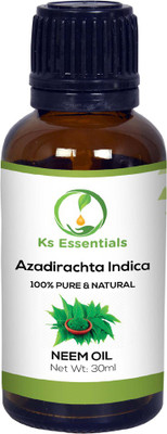 

Ks Essentials 100% Pure Neem Oil Cold Pressed Natural & Undiluted For Skincare,Hair Care (30ml)(30 ml)