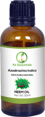 

Ks Essentials 100% Pure Neem Oil Cold Pressed Natural & Undiluted For Skincare,Hair Care (50ml)(50 ml)