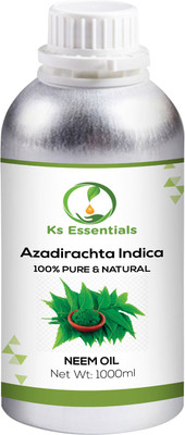 

Ks Essentials 100% Pure Neem Oil Cold Pressed Natural & Undiluted For Skin care & Hair Care (1000ml)(1000 ml)