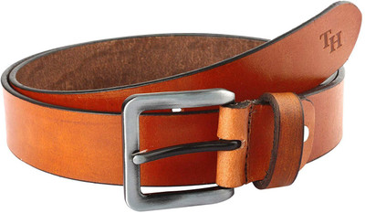 

TannedHides Men Tan Genuine Leather Belt