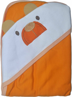 

Babysid Collections Animal, Cartoon  Hooded Baby Blanket(Cotton, Orange