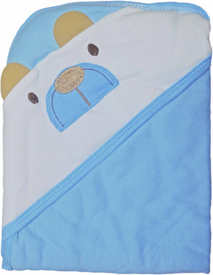 

Babysid Collections Animal, Cartoon  Hooded Baby Blanket(Cotton, Blue