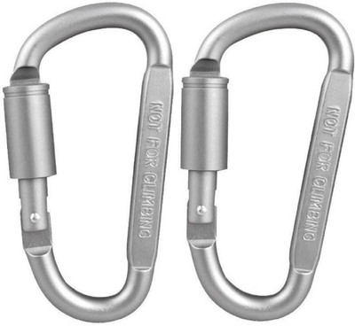 

Charismacart Outdoor Carabiner Lock Hook Buckle Locking Carabiner (Pack of 10) Locking Carabiner(Silver)