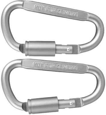 

Charismacart Outdoor Carabiner Lock Hook Buckle Locking Carabiner (Pack of 6) Locking Carabiner(Silver)