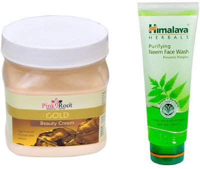 

Pink Root GOLD CREAM 500ML WITH NEEM FACE WASH(Set of 2)
