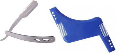 

JAMPAK Combo Of Shaving Razor, Beard Shaper Comb For Saloon And Home Use(Set of 2)