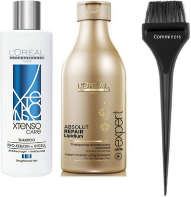 

Comminors Of hair Brush & L'oreal paris Professional Absolute repair lipidium hair shampoo & X-tenso Care Pro-kerotin Shampoo 250ml (set of 3)(Set of 1)