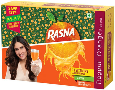 

Rasna Fruit Fun MSP (32Gl+32GL+ 32GL) Nagpur Orange Pack of 4(210 g, Pack of 4)