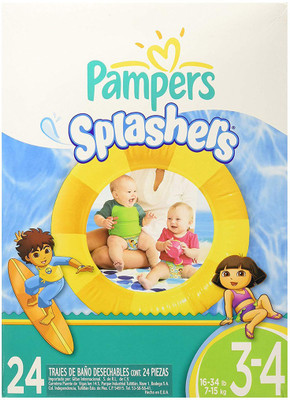 

Pampers Splashers Disposable Swim Diapers, Size 3/4, 24 Count, JUMBO - M(24 Pieces)