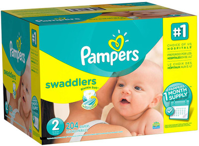 

Pampers Swaddlers Disposable Diapers Size 2, 204 Count, ONE MONTH SUPPLY - M(2024 Pieces)