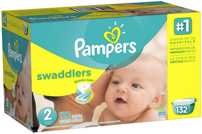 

Pampers Swaddlers Disposable Diapers Size 2, 132 Count, GIANT - M(132 Pieces)