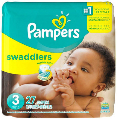

Pampers Swaddlers Disposable Diapers Size 3, 27 Count, JUMBO - M(27 Pieces)
