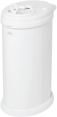 

Ubbi Money Saving, No Special Bag Required, Steel Odor Locking Diaper Pail, White - M