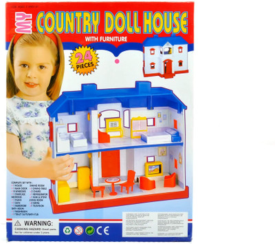 

Kidzfan 24 Pieces Beautiful Doll House Set For Girls | Multi Color | Complete Structure(Multicolor)