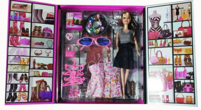 

My Online Retail Beautiful Doll with Dress, Makeup kit & various accessories (Multicolor)(Multicolor)
