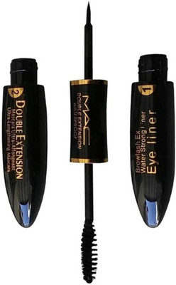 

MAC BB PLUS ORIGINAL DOUBLE EXTENSION WATERPROOF MAC 2 IN 1 EYELINER AND MASCARA FOR ALL SKIN TONE 12 ml (BLACK) 12 ml(BLACK)