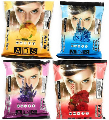 

ADS Face Makeup Remover Wipes Tissues(Pack of 4)