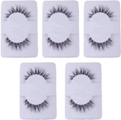 

Bueno Natural Human Hair Eyelashes Premium Quality Makeup Accessories For Party Makeup (Set Of 5 Pairs)(Pack of 5)