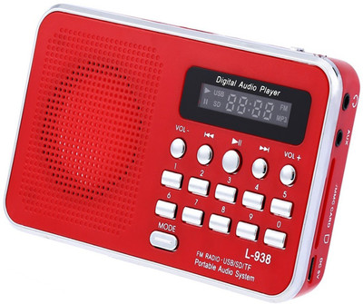 

CRETO New Series L-938 Multi-function Radio Fm Music Player Support USB pen-drive , aux and memory card FM Radio(Red)