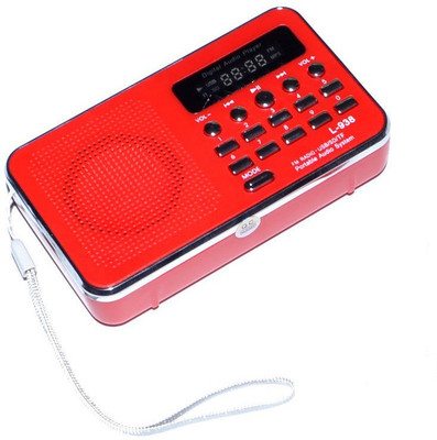 

CRETO L-938 Best Quality Music Player Radio Fm Support USB pen-drive , aux and memory card FM Radio(Red)