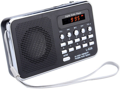 

CRETO Latest Digital L-938 Mp3 Music Player FM Radio Support USB pendrive , aux and memory card FM Radio(Black)