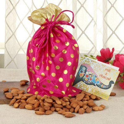 

Ferns N Petals almonds in pink potli Combo(250 g)
