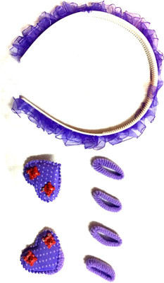 

KANISHA FASHION 7 PCS BABY/CHILD GIRL HAIR ACCESSORIES SET Hair Accessory Set(Purple)