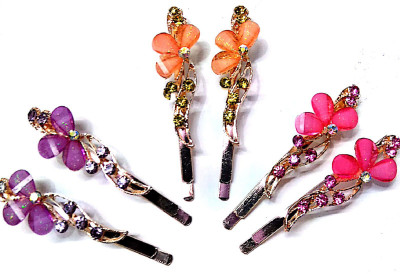 

Proplady Partywear (Set of 6 pieces) Stylish Rhinestone Metal Hair Clips for Girls & Women|Wedding Hair Accessories|Designer Hair Clip, Hair Pin, Tic Tac Clip, Hair Accessory Set(Multicolor)