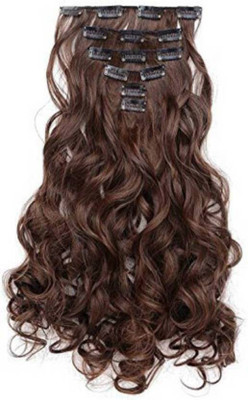 

Antish Curly 6 Pcs and 14 Clips Dark Brown Extension Hair Extension