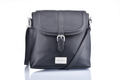 

Satya Paul Women Casual Black PU Sling Bag