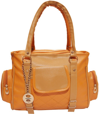 

YOTOVA Hand-held Bag(Yellow, Brown), Brown;yellow