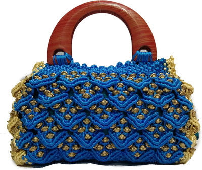 

RITA'S Hand-held Bag(Blue, Gold)