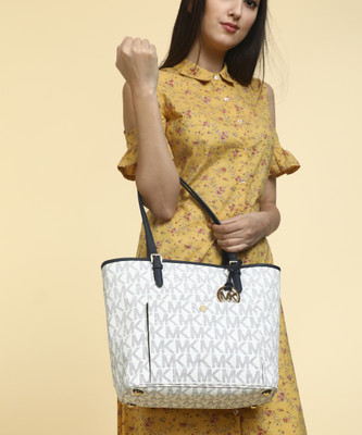 

Michael Kors Tote(White, Blue), Blue;white