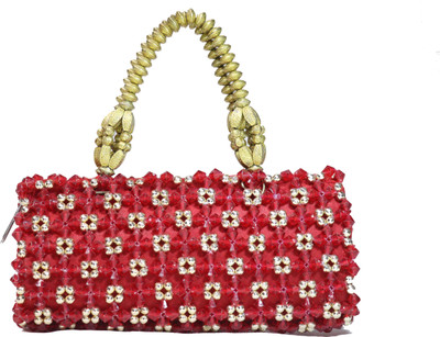 

Rita's Hand-held Bag(Red, Gold), Gold;red