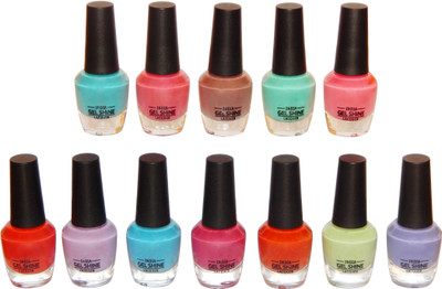 

firstzon™ MATTE GEL NAIL PAINT SET OF 12 (LIGHT COLORS) (12ML EACH) MULTICOLOR(Pack of 12)