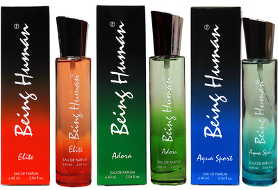 

Being Human Perfume Elite, Adora & Aqua Sport (Set of 3) Eau de Parfum - 60 ml(For Men & Women)