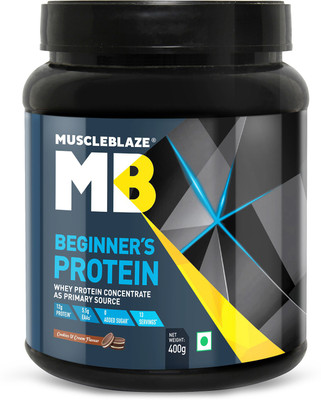

MuscleBlaze Beginner's Whey Protein(400 g, Cookies and Cream)