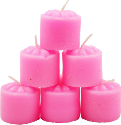 

ME&YOU Decorative Designer Scented Candles for Diwali, Designer candles for Diwali Decorating Items, Pink Color Diwali Candle IZ18ScentedCandlesPack6Flower-Pink-004(50 g)