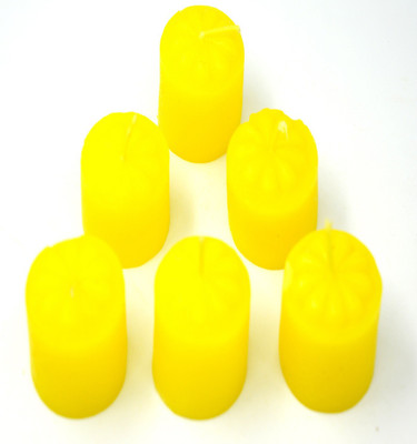 

ME&YOU Decorative Designer Scented Candles for Diwali, Designer candles for Diwali Decorating Items, Yellow Color Diwali Candle IZ18ScentedCandlesPack6Flower-Yellow-009(50 g)