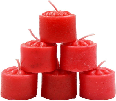 

ME&YOU Decorative Designer Scented Candles for Diwali, Designer candles for Diwali Decorating Items, Red Color Diwali Candle IZ18ScentedCandlesPack6Flower-Red-004(50 g)