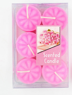 

ME&YOU Decorative Designer Scented Candles for Diwali, Designer candles for Diwali Decorating Items, Pink Color Diwali Candle IZ18ScentedCandlesPack6Flower-Pink-009(50 g)