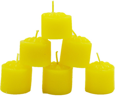 

ME&YOU Decorative Designer Scented Candles for Diwali, Designer candles for Diwali Decorating Items, Yellow Color Diwali Candle IZ18ScentedCandlesPack6Flower-Yellow-004(50 g)