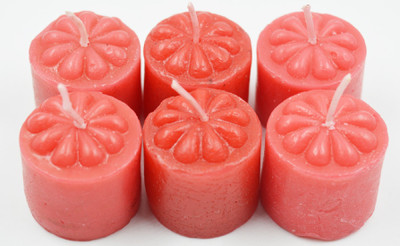 

ME&YOU Decorative Designer Scented Candles for Diwali, Designer candles for Diwali Decorating Items, Red Color Diwali Candle IZ18ScentedCandlesPack6Flower-Red-001(50 g)