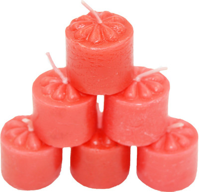 

ME&YOU Decorative Designer Scented Candles for Diwali, Designer candles for Diwali Decorating Items, Red Color Diwali Candle IZ18ScentedCandlesPack6Flower-Red-006(50 g)